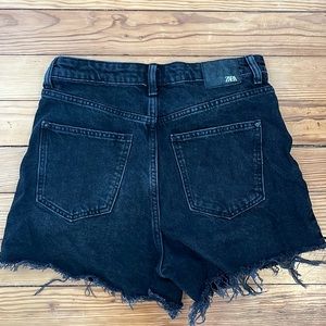 Zara Black Jean Shorts